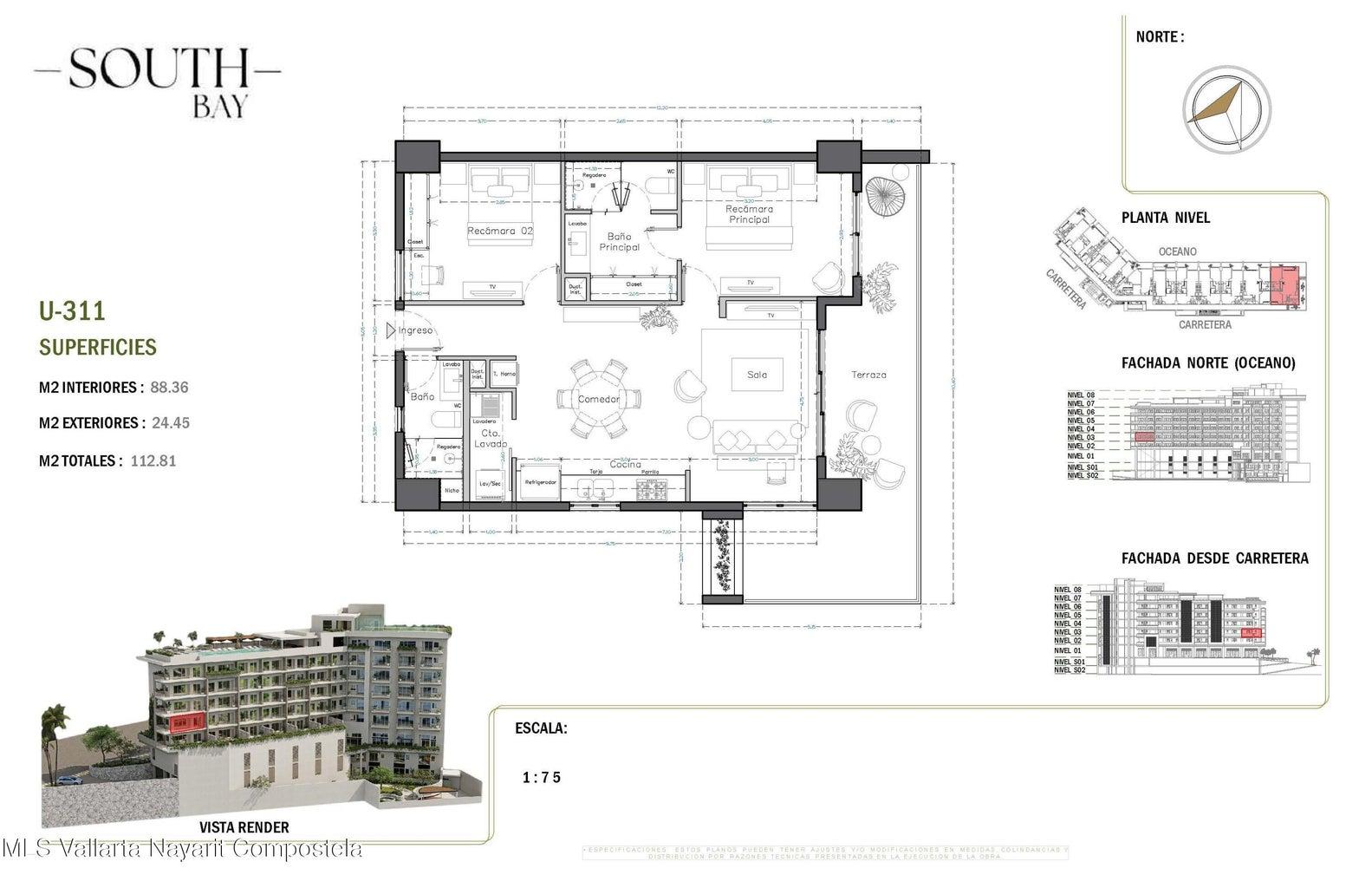 2 Bedroom Condo for Sale, South Bay, Puerto Vallarta, Mexico — photo 3