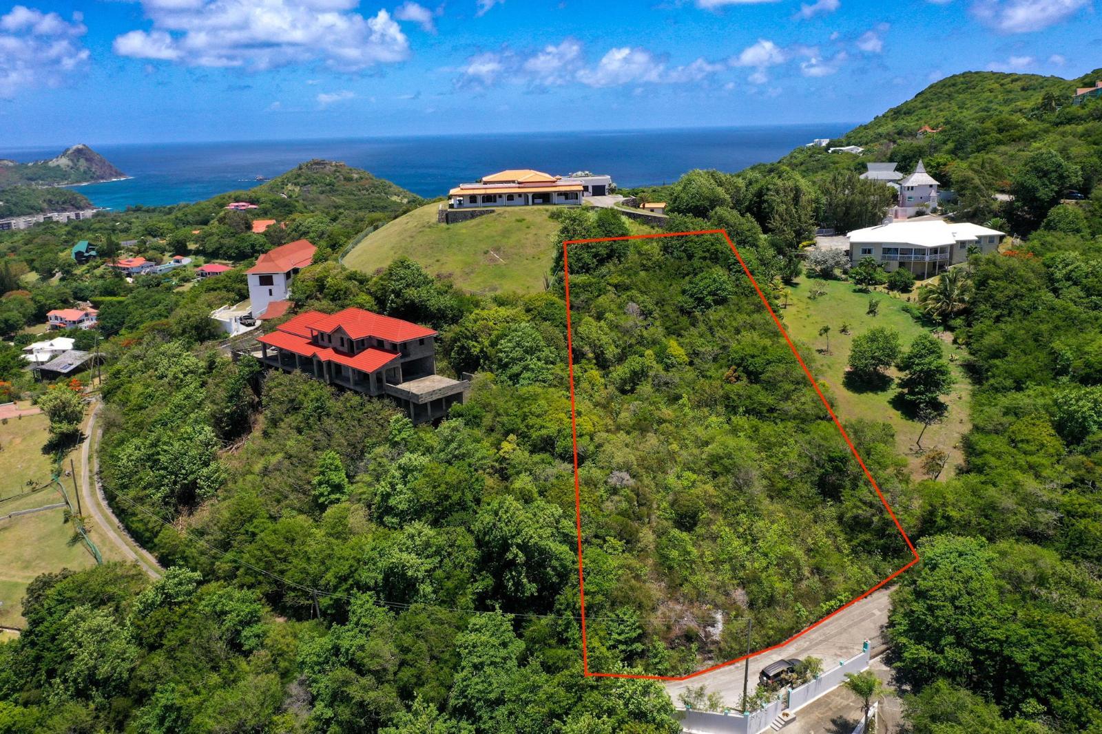0.75-acre land lot in Cap Estate, Saint Lucia — photo 1